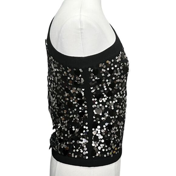 Love moschino Pailette Heart & Sequin Embellished One Shoulder Jumper Sweater - Picture 7 of 10